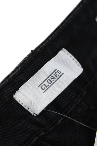 Closed Women Skinny Black Jeans Mid Rise Button Cotton Size 26