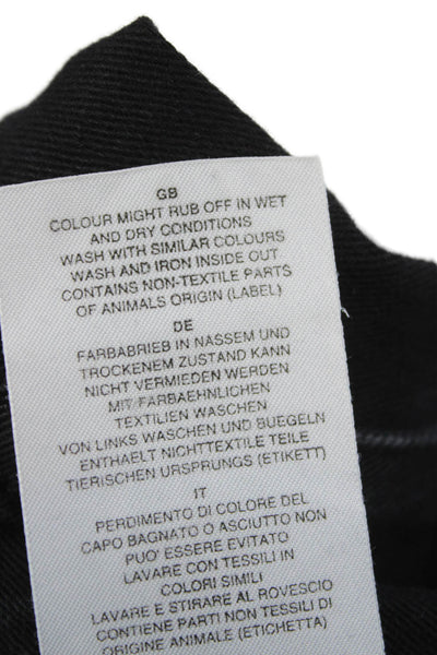 Closed Women Skinny Black Jeans Mid Rise Button Cotton Size 26
