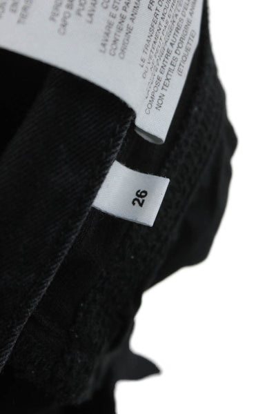 Closed Women Skinny Black Jeans Mid Rise Button Cotton Size 26