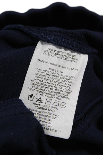 Tory Sport Womens Blue Cropped Viscose Leggings Size XS