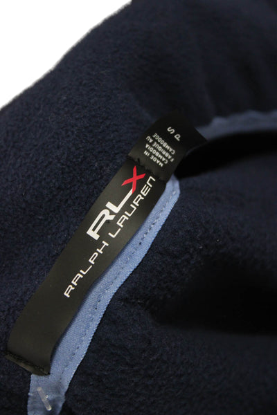 RLX Ralph Lauren Unisex Blue Sporty High Neck Zip Fleece Jacket Size S