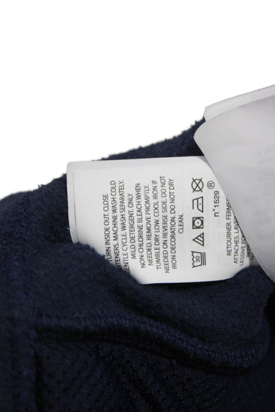 RLX Ralph Lauren Unisex Blue Sporty High Neck Zip Fleece Jacket Size S
