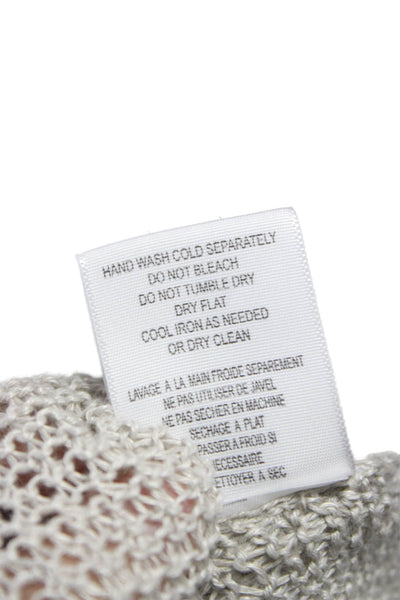 Joie Women Pullover Beige Linen Crew Neck Long Sleeve Solid Size XS