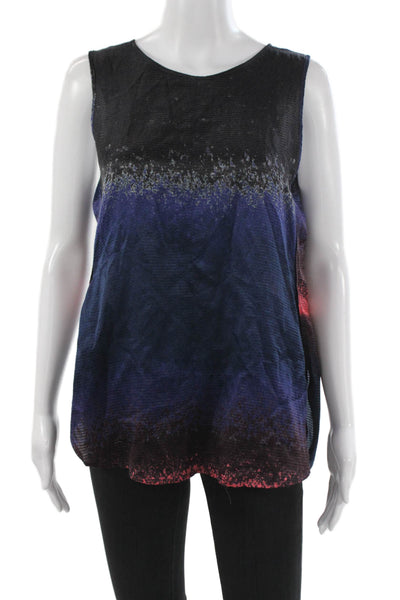 Derek Lam 10 Crosby Womens Silk Striped Sleeveless Tunic Multicolor Size 6