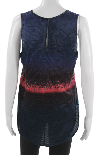Derek Lam 10 Crosby Womens Silk Striped Sleeveless Tunic Multicolor Size 6