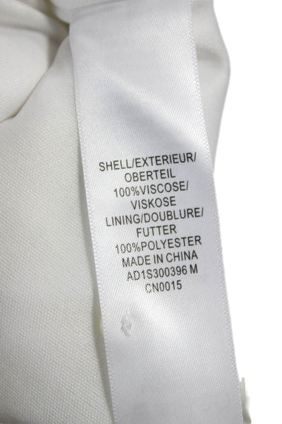 Adrianna Papell Women Shirt Dress White Striped Sleeveless Size 6