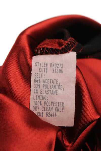 Nicole Miller Collection Women Tank Dress Red Square Neck Size 4