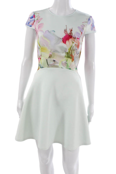 Ted Baker London Womens Fit & Flare Floral Knee Length Dress Size 0