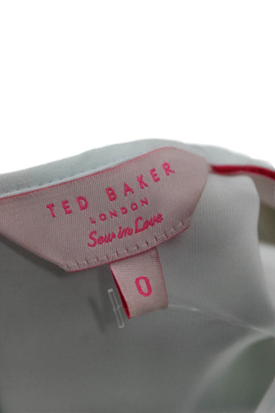 Ted Baker London Womens Fit & Flare Floral Knee Length Dress Size 0