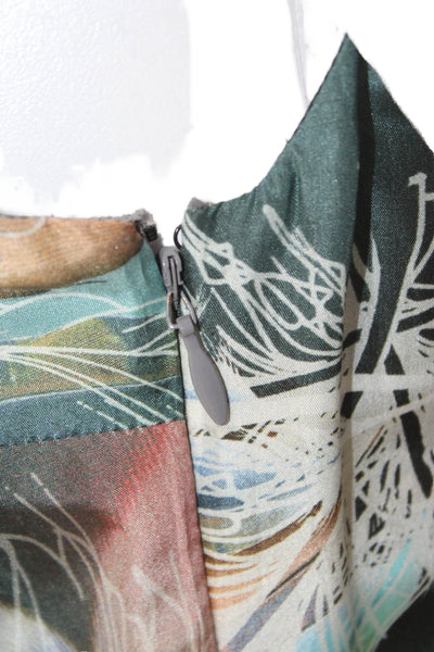 Matthew Williamson Women Shift Dress Multicolor Silk Short Sleeve Size 8