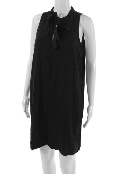 Splendid Womens Sleeveless High Neck Shift Dress Black Viscose Lyocell Size M