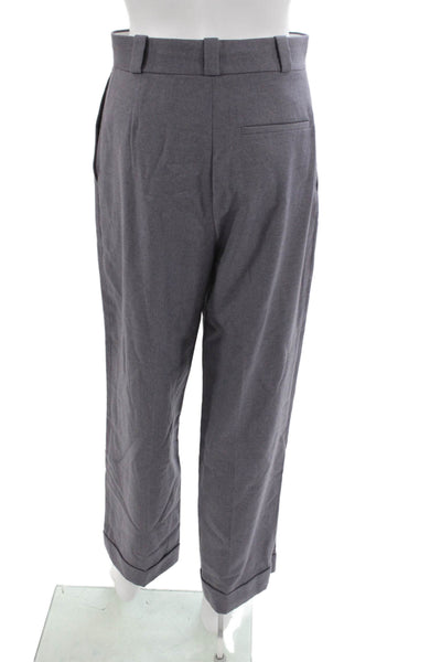 Theory Womens Gray Virgin Wool Dress Pants Zip Inseam 28 Size 2