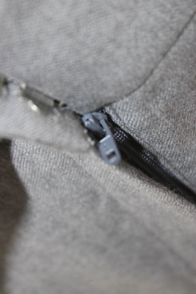 Theory Womens Gray Virgin Wool Dress Pants Zip Inseam 28 Size 2