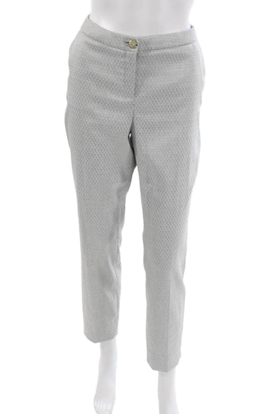 Ted Baker London Womens Ankle Pants Gray Polyester Geometric Size 2