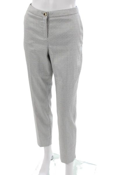 Ted Baker London Womens Ankle Pants Gray Polyester Geometric Size 2