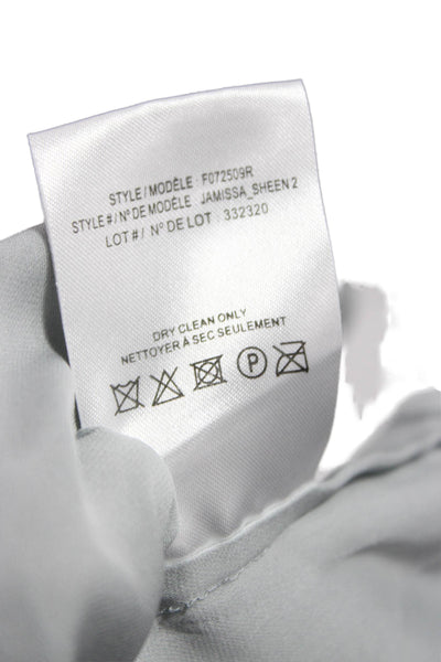 Theory Women Basic Silk Blend V-Neck Sleeveless Blouse Gray Size S