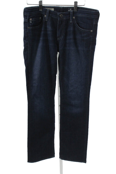 AG Adriano Goldschmied Womens Straight Jeans Blue High Rise 30 Inseam Size 29