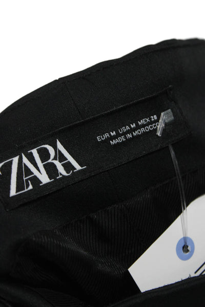 Zara Women Basic Black Sweetheart Button-Up Sleeveless Polyester Top Size M