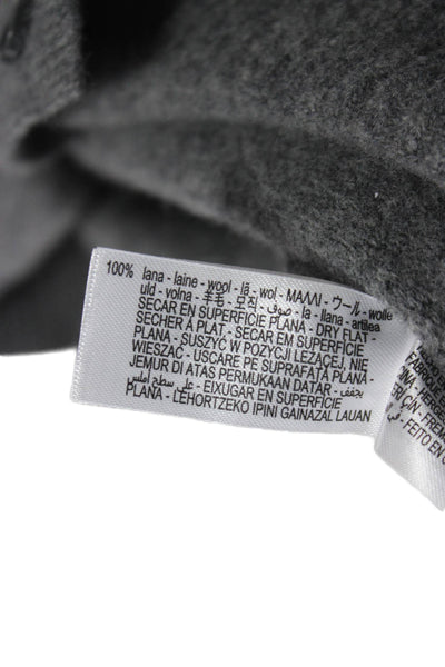 Zara Women Gray Wool Cardigan Long Sleeve Round Neck Size S
