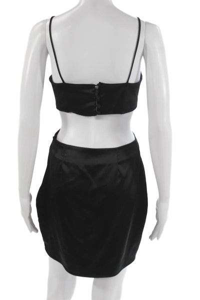 Zara Womens Mini Dress Black V Neck Sleeveless Polyester Size S