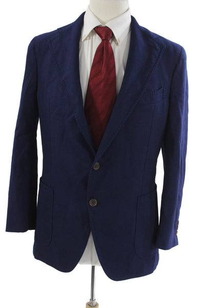 Giusto! Senza Regole Mens Blue Wool Blazer Size 52