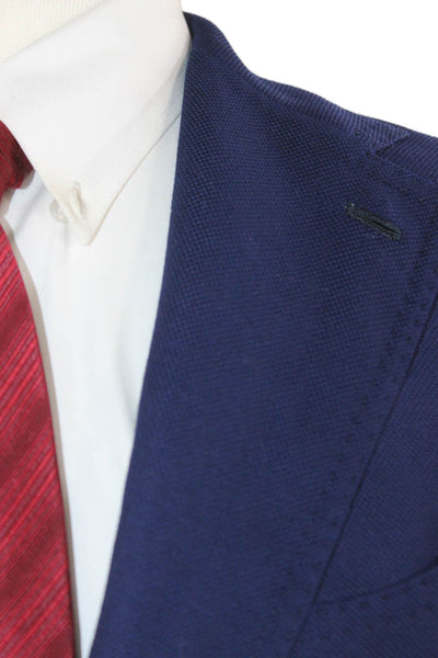 Giusto! Senza Regole Mens Blue Wool Blazer Size 52