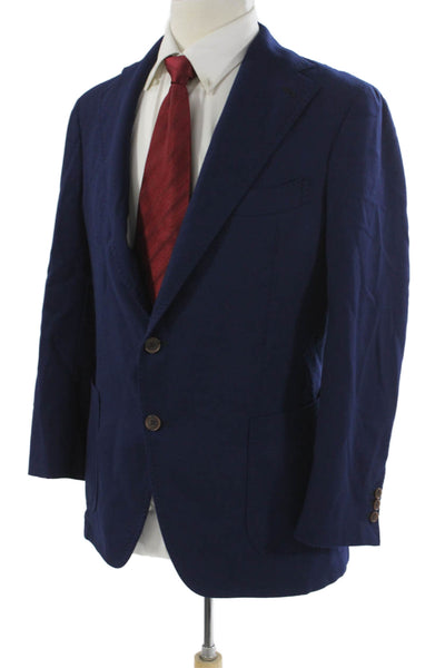 Giusto! Senza Regole Mens Blue Wool Blazer Size 52