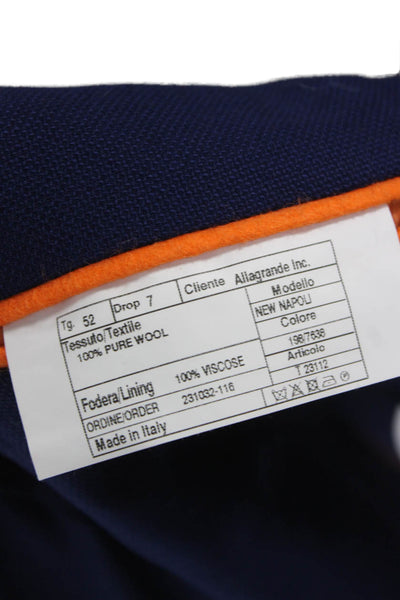 Giusto! Senza Regole Mens Blue Wool Blazer Size 52