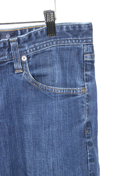 AG Adriano Goldschmied Men Straight Blue Cotton Jeans Size 33