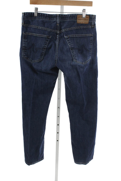 AG Adriano Goldschmied Men Straight Blue Cotton Jeans Size 33