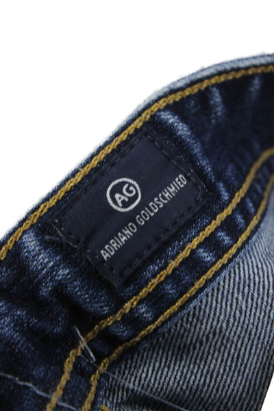 AG Adriano Goldschmied Men Straight Blue Cotton Jeans Size 33