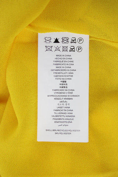 Michael Michael Kors Womens Halter Yellow Basic Tank Sleeveless Button Size M