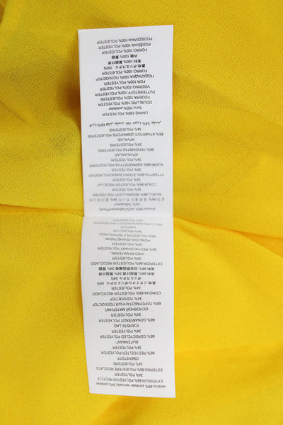 Michael Michael Kors Womens Halter Yellow Basic Tank Sleeveless Button Size M
