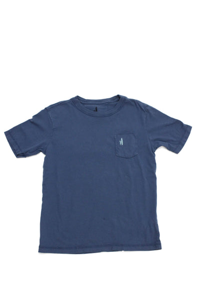Johnnie-o Childrens Boys Short Sleeves Tee Shirt Blue Cotton Size 10