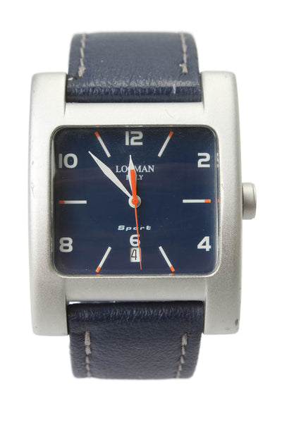 Locman Mens Aluminum Navy Quadrato Sport Ref 429 Quartz Watch 39mm