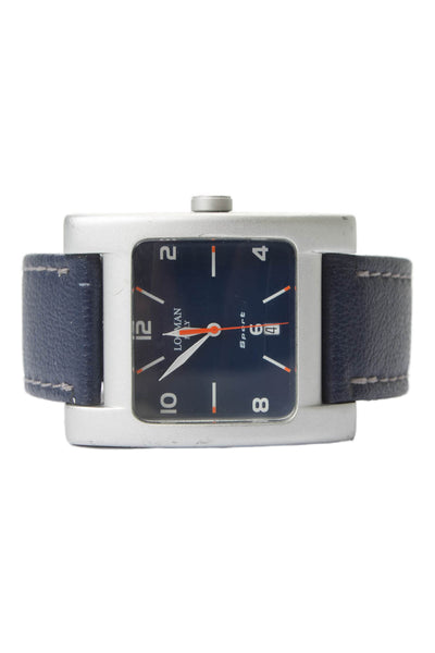 Locman Mens Aluminum Navy Quadrato Sport Ref 429 Quartz Watch 39mm