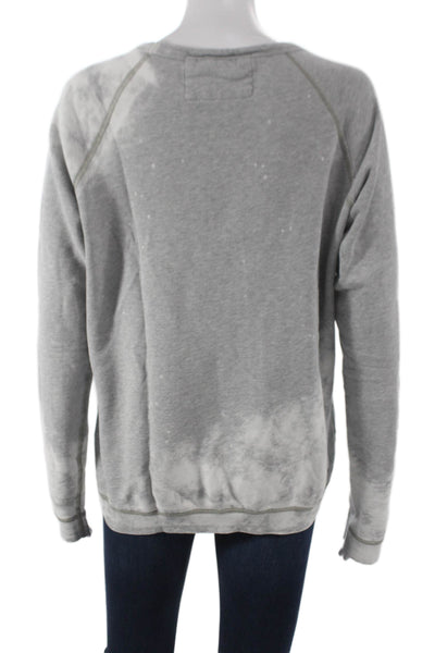 FREE CITY Womens Gray Pullover Sweatshirt Crew Neck Long Sleeve Size M