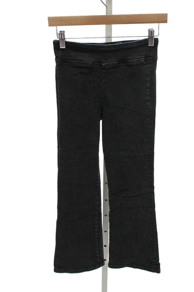 Frame Womens Flared Black Jeans Mid Rise Cotton Blend Size 1