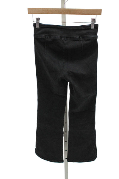 Frame Womens Flared Black Jeans Mid Rise Cotton Blend Size 1