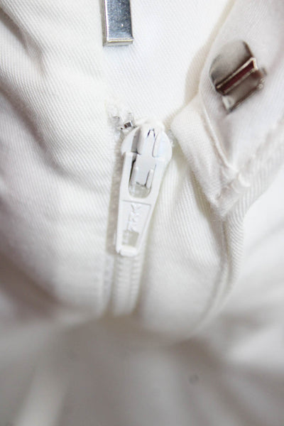 Zara Womens Cropped White Cotton Pants Size XS