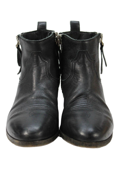 Golden Goose Deluxe Brand Womens Leather Zip Up Ankle Boots Black Size 37.5 7.5