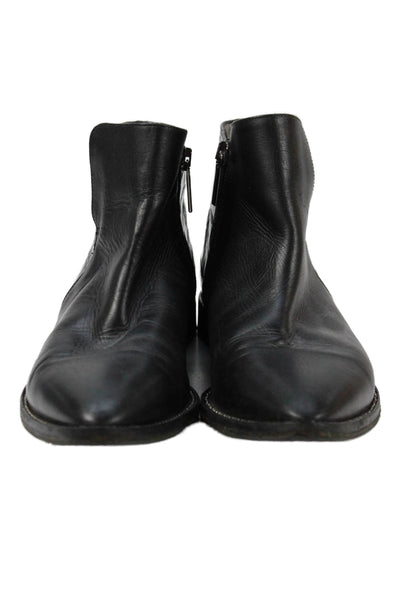 Aquatalia By Marvin K Womens Leather Crocodile Print Ankle Boots Black Size 7.5