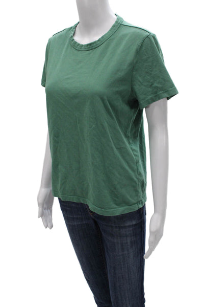 Madewell Womens Basic Green Cotton Crew Neck Short Sleeve T-Shirt Size M