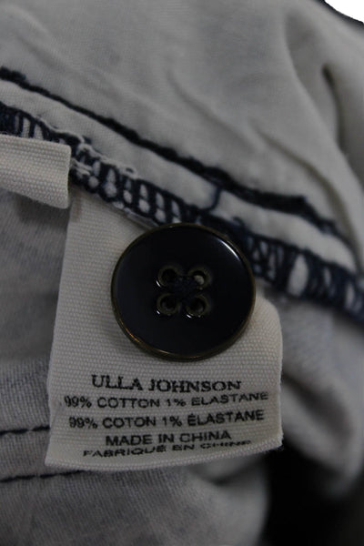 Ulla Johnson Womens Blue Floral High Rise Pants Size 6