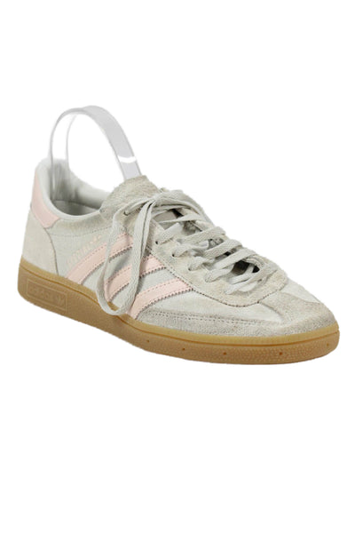 Adidas Womens Suede Spezial Low Top Sneakers White Pink Size 8.5