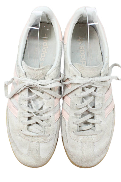 Adidas Womens Suede Spezial Low Top Sneakers White Pink Size 8.5