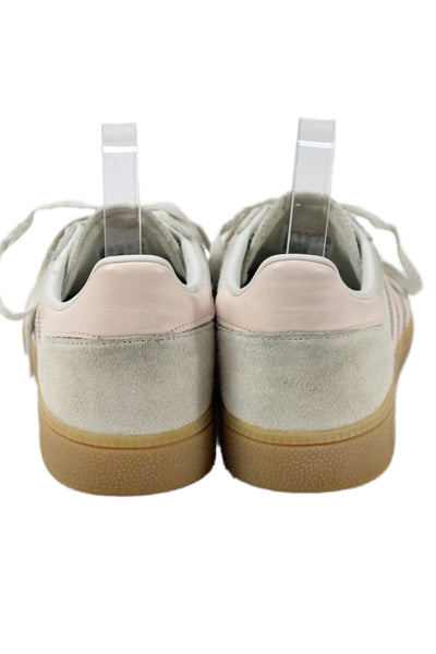Adidas Womens Suede Spezial Low Top Sneakers White Pink Size 8.5
