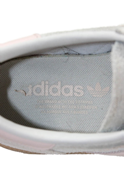 Adidas Womens Suede Spezial Low Top Sneakers White Pink Size 8.5