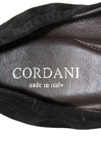 Cordani Womens Suede Square Toe Slide On Loafers Black Size 41 11