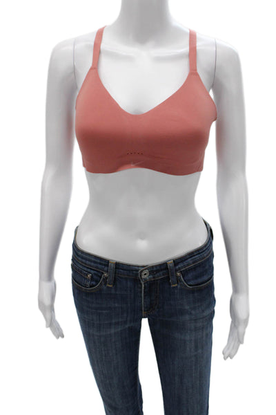 Nike Womens Strappy Back Sports Bra Pink Size Large
